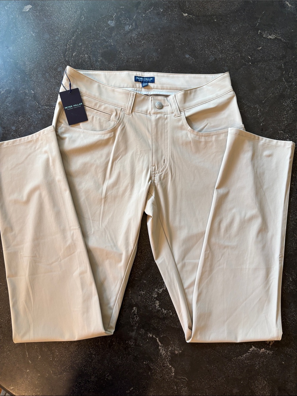Peter Millar Bingham Crown Crafted Tailored Fit Pants Beige 30x32 NWT